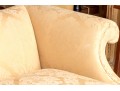 Antique George III Style Upholstered Camel Back Sofa