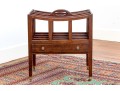 Georgian Style Four Section Mahogany Canterbury On Casters