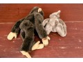 Two Vintage Stieff Stuffed Animals, Including A Chimpanzee And Teddy Bear