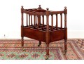 George III Style Mahogany Four Section Canterbury On Casters, 19th Century