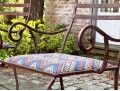 Antique Iron And Glass Outdoor Dining Set