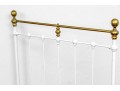Antique Cast Iron And Brass Bed Frame #2