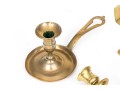 Collection Of Antique Brass Candlesticks