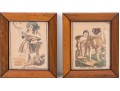 Set Of Two Antique Hand-colored Engraved Prints