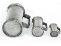 Three Pewter Measuring Tankards