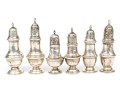 Collection Of Six Assorted Sterling Silver Casters, 8.95 Ozt.