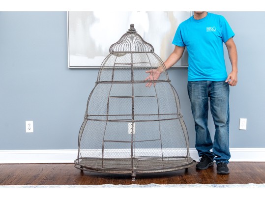 Fantastic Vintage Wire Birdcage With Removable Trays