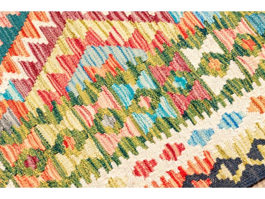 Hand Woven Wool Pakistan Kazak Carpet, 4' X 6'-4