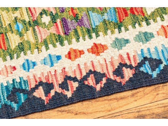 Hand Woven Wool Pakistan Kazak Carpet, 4' X 6'-4