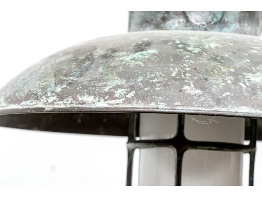 Pair Of Heavy Brass Urban Archaeology NY Nautical Pendant Lights