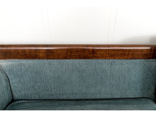 Vintage Wood Framed Upholstered Sofa