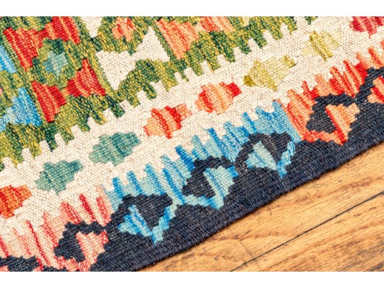 Hand Woven Wool Pakistan Kazak Carpet, 4' X 6'-4