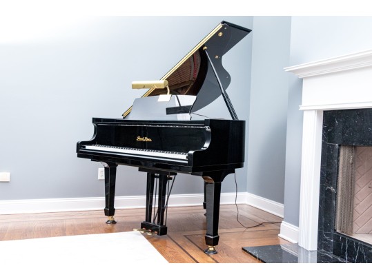 Pearl River Baby Grand Black Lacquered Piano With Piano Stool