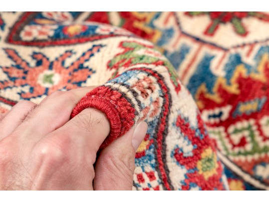 Hand-Knotted Pakistan Kazak Wool Scatter Rug, 2' X 3', New