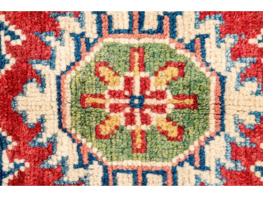 Hand-Knotted Pakistan Kazak Wool Scatter Rug, 2' X 3', New