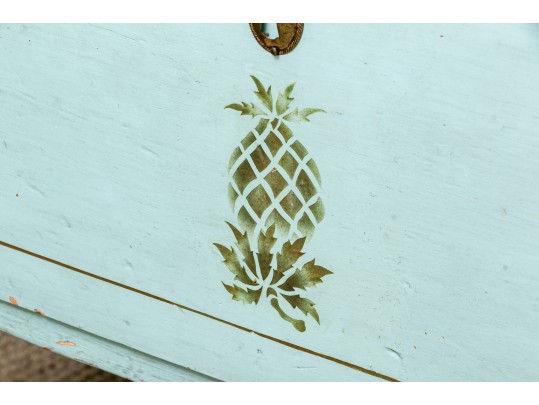 Fabulous Vintage Paint Finished Cedar Blanket Chest 