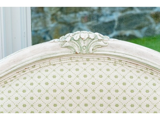 Pair Of Chic French Style Carved And Painted Twin Bed Frames, Ca. 1920