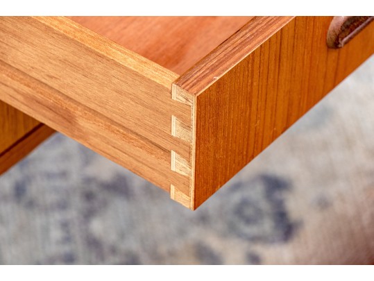Mid Century Vintage Danish Teak Desk, Attributed To Arne Vodder