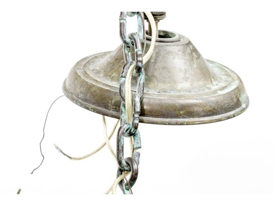 Pair Of Heavy Brass Urban Archaeology NY Nautical Pendant Lights