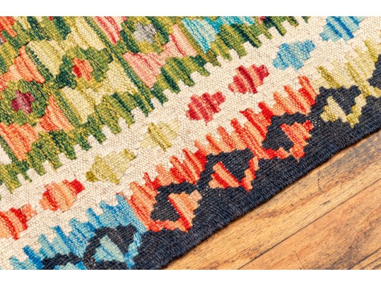 Hand Woven Wool Pakistan Kazak Carpet, 4' X 6'-4