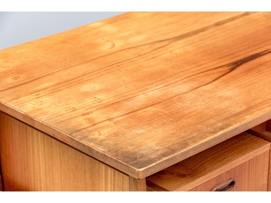 Mid Century Vintage Danish Teak Desk, Attributed To Arne Vodder