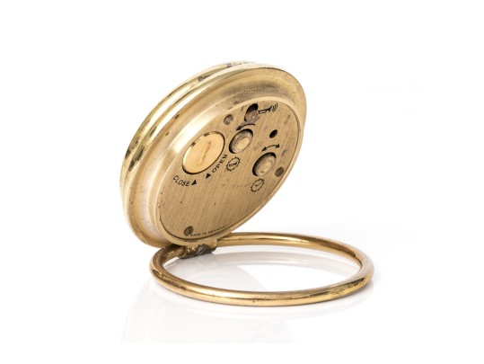Tiffany & Co. Round Gold Tone Travel Alarm Clock
