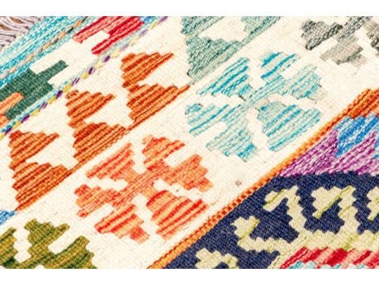 Hand Woven Wool Pakistan Kazak Carpet, 4' X 6', New