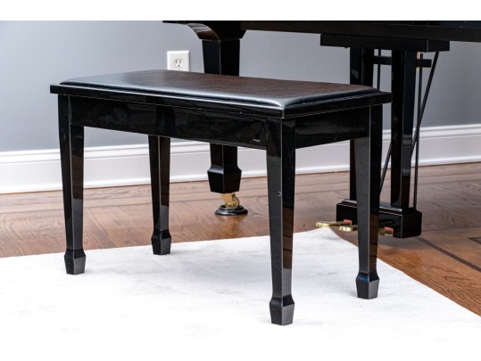 Pearl River Baby Grand Black Lacquered Piano With Piano Stool