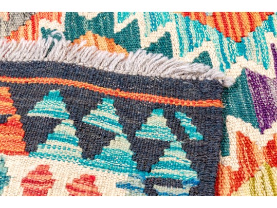Hand Woven Wool Pakistan Kazak Carpet, 4' X 6'-4