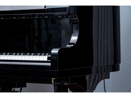 Pearl River Baby Grand Black Lacquered Piano With Piano Stool