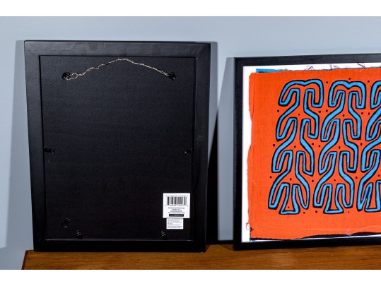 Three Embroidered Panels, Framed