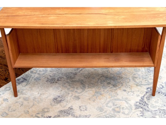Mid Century Vintage Danish Teak Desk, Attributed To Arne Vodder