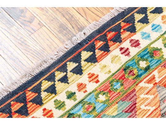 Hand Woven Wool Pakistan Kazak Carpet, 4' X 6'-4