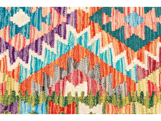 Hand Woven Wool Pakistan Kazak Carpet, 4' X 6'-4