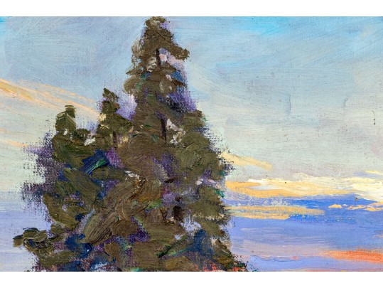 William A. Drake (Canadian-American, 1891-1979) Oil On Board, Landscape, 1969
