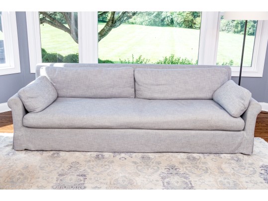 Restoration Hardware Belgian Classic Arm Roll Slip Covered Sofa