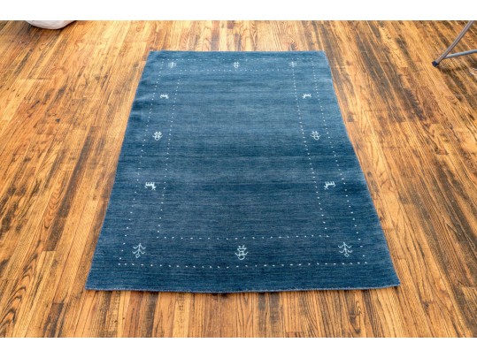 Soft Hand Woven Wool Indian Gabbeh Lori Accent Carpet, - 4' X 6' - NEW