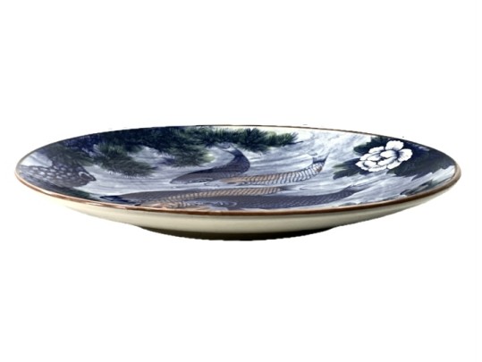 Large Japanese Sun Ceramics Toyo Koi Fish Charger, 16 1/2