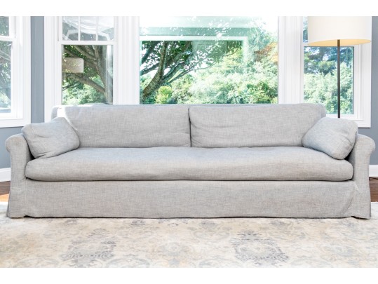 Restoration Hardware Belgian Classic Arm Roll Slip Covered Sofa
