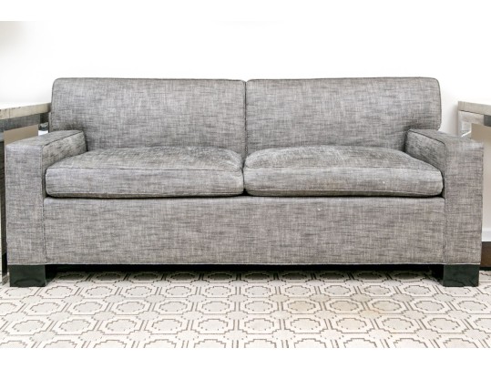 Handsome Narrow Upholstered Settee