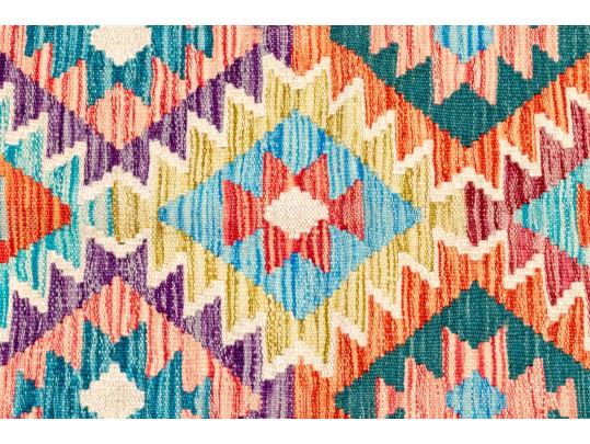 Hand Woven Wool Pakistan Kazak Carpet, 4' X 6'-4