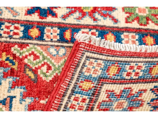 Hand-Knotted Pakistan Kazak Wool Scatter Rug, 2' X 3', New