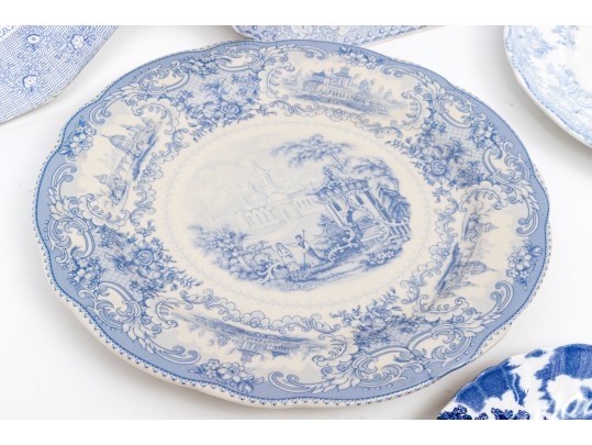 Variety Of Blue And White Transferware China Incl. Johnson Bros, Wedgwood, Formosa