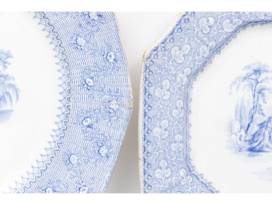 Variety Of Blue And White Transferware China Incl. Johnson Bros, Wedgwood, Formosa