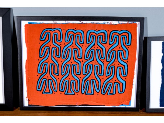 Three Embroidered Panels, Framed