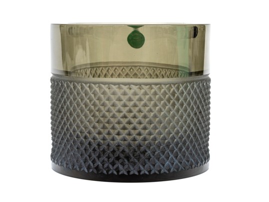 Tiffany & Co. Candle Holder In Smoky Crystal, Boxed