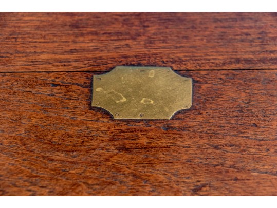 Antique Campaign Style Brass Mounted Footed Chest