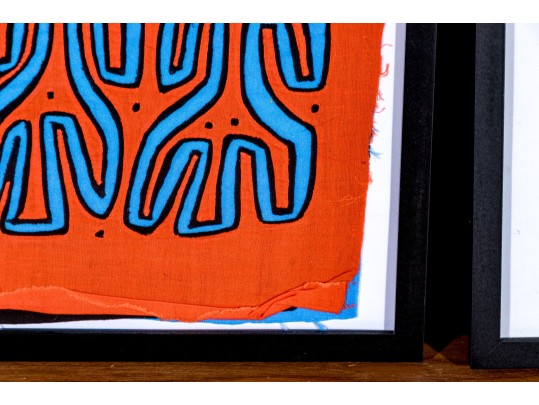 Three Embroidered Panels, Framed