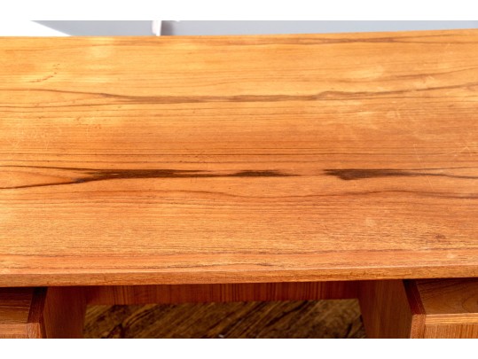 Mid Century Vintage Danish Teak Desk, Attributed To Arne Vodder