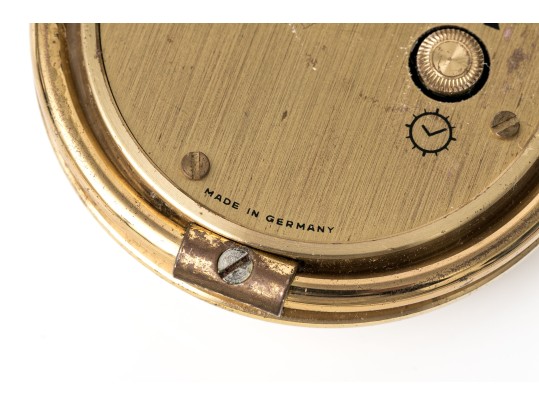 Tiffany & Co. Round Gold Tone Travel Alarm Clock